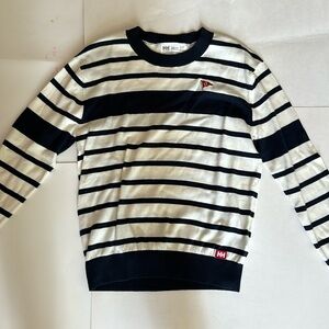 Helly Hanson - Size Small - Navy and White stripped crew neck sweater